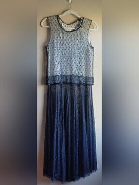 LOYD/FORD Palm Springs Luxury Dress In Black & Cream Sz2